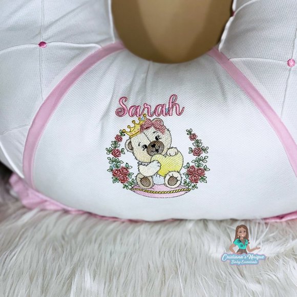 Pink teddy bear nursing pillow - Picture 4 of 5